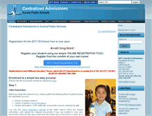 Tablet Screenshot of admissions.aurorak12.org